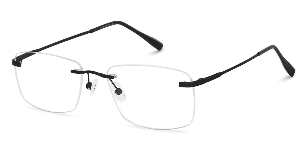 Rimless Eyeglasses-Frame Rectangle--EG
