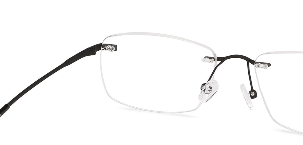 Rimless Eyeglasses-Frame Rectangle--EG