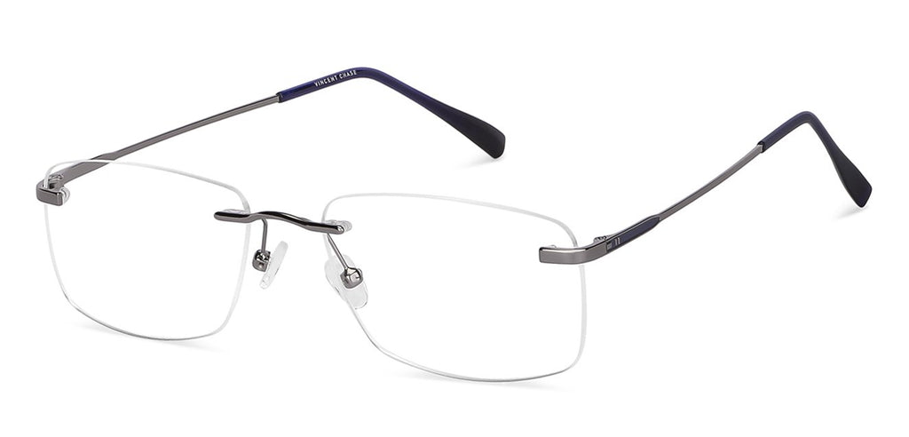 Rimless Eyeglasses-Frame Rectangle--EG
