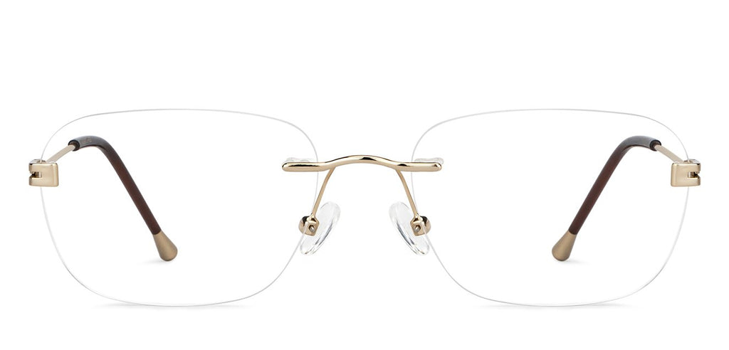 Rimless Eyeglasses-Frame Rectangle--EG