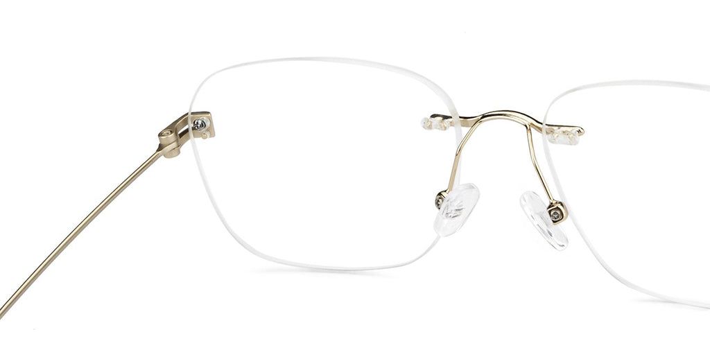 Rimless Eyeglasses-Frame Rectangle--EG