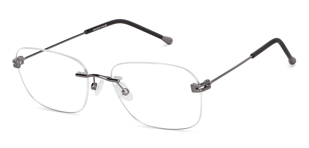 Rimless Eyeglasses-Frame Rectangle--EG