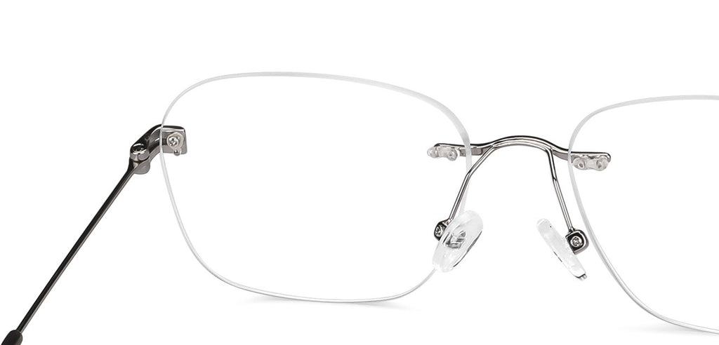 Rimless Eyeglasses-Frame Rectangle--EG