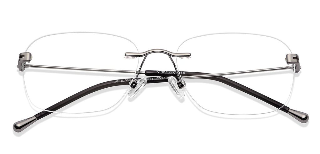 Rimless Eyeglasses-Frame Rectangle--EG