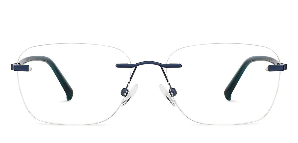 Rimless Eyeglasses-Frame Rectangle--EG