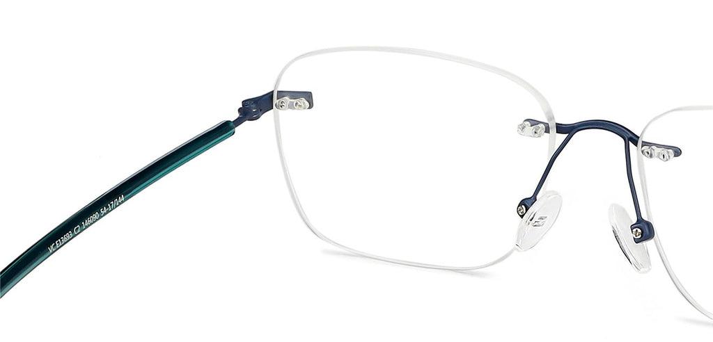 Rimless Eyeglasses-Frame Rectangle--EG