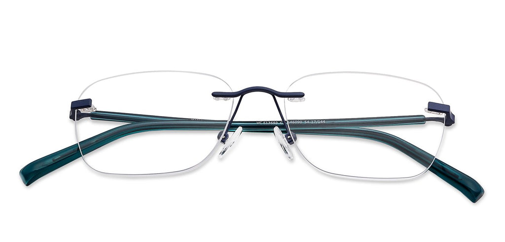 Rimless Eyeglasses-Frame Rectangle--EG