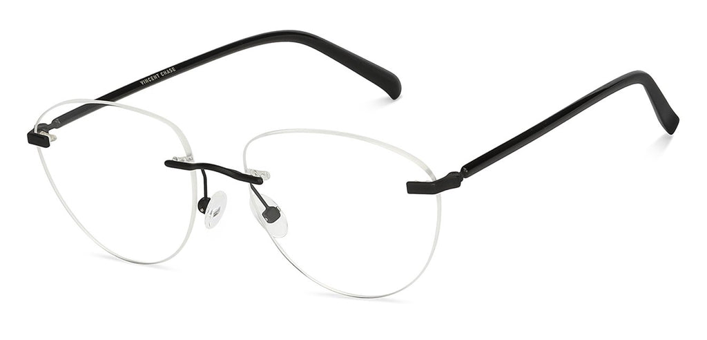 Rimless Eyeglasses-Frame Cat Eye--EG