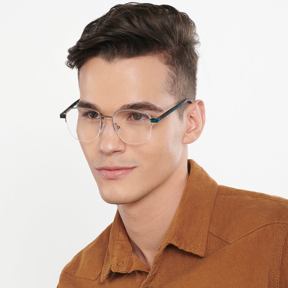 Half Rim Eyeglasses-Frame Round--EG