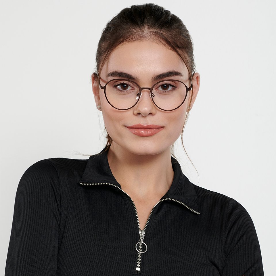 Square Eyeglasses-Frame Round--EG