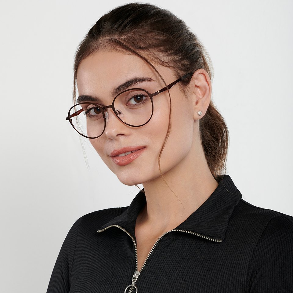 Square Eyeglasses-Frame Round--EG