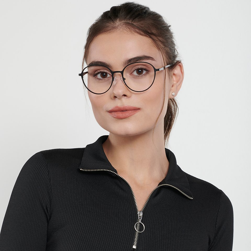 Square Eyeglasses-Frame Round--EG