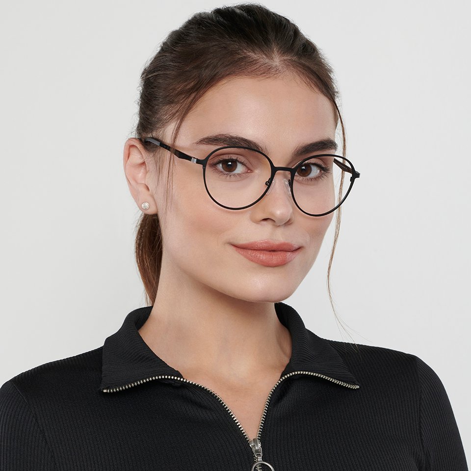Square Eyeglasses-Frame Round--EG