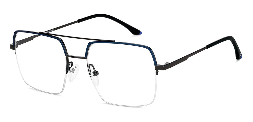 Half Rim Eyeglasses-Frame Rectangle--EG