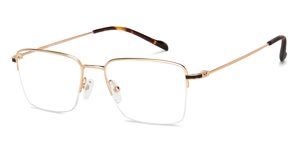 Half Rim Eyeglasses-Frame Rectangle--EG