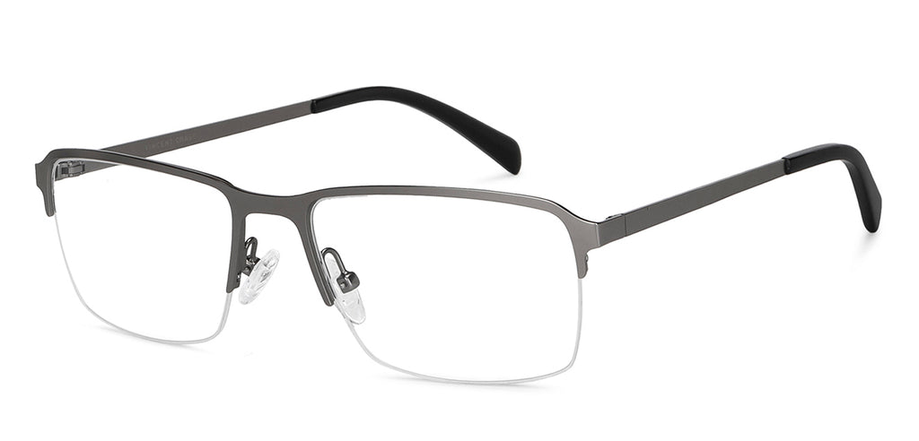 Half Rim Eyeglasses-Frame Rectangle--EG